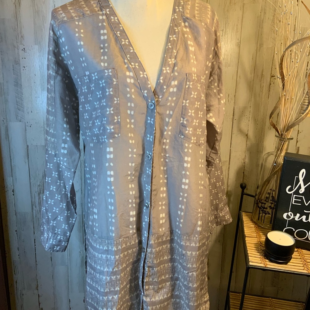 Athleta silk shirt dress. Size L